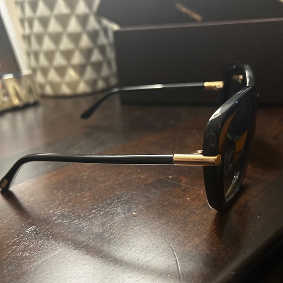 Tom Ford Black Butterfly Oversized Sunglasses